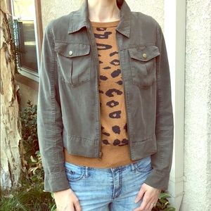 Mossimo Army Green Zip Up Jacket